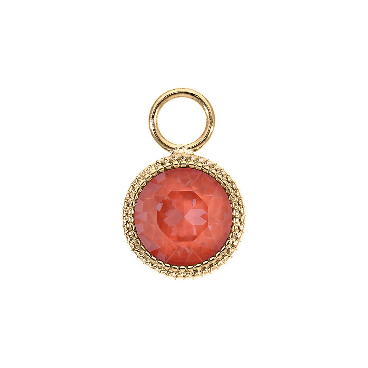 Fabero Charm 0.43" - Gold crystal maroon ignite