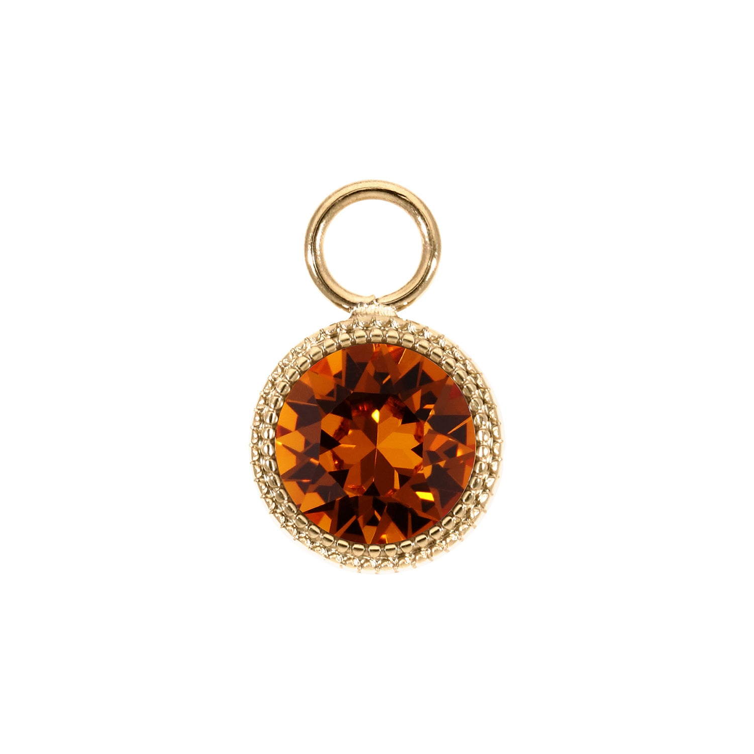 Fabero Charm 0.43" - Gold Smoked Topaz