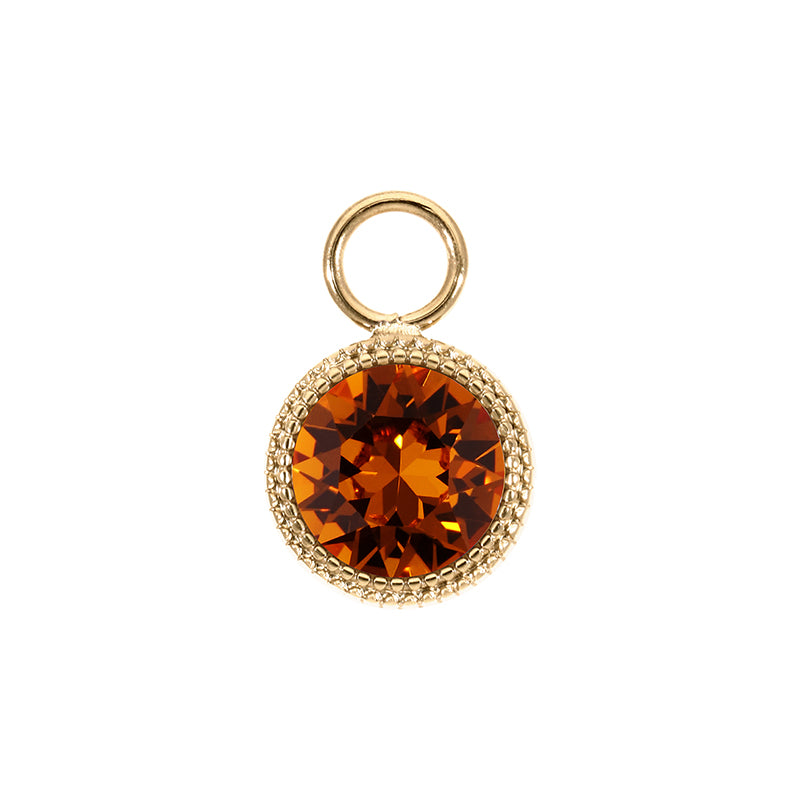 Fabero Charm 0.43" - Gold Smoked Topaz