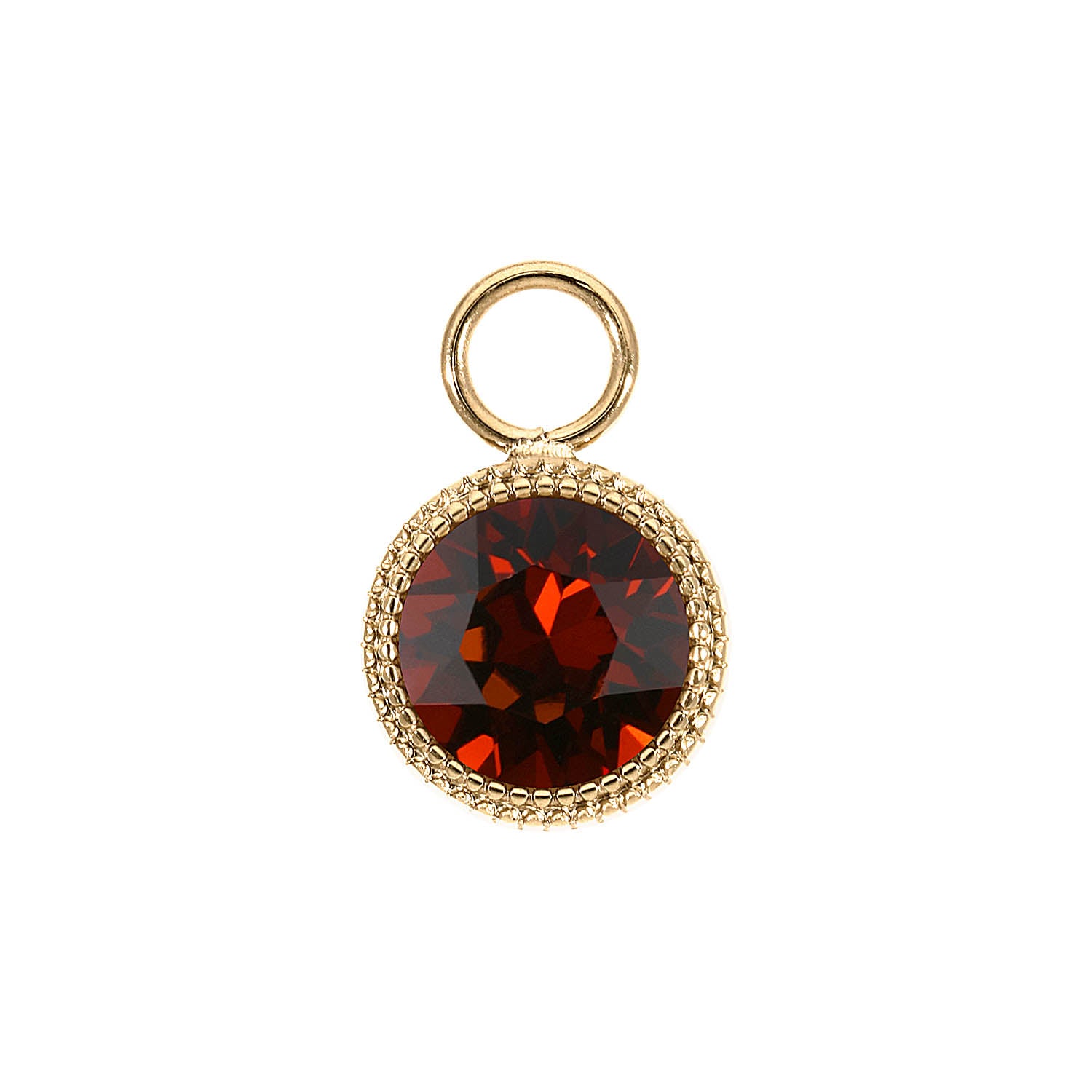 Fabero Charm 0.43" - Gold smoked amber