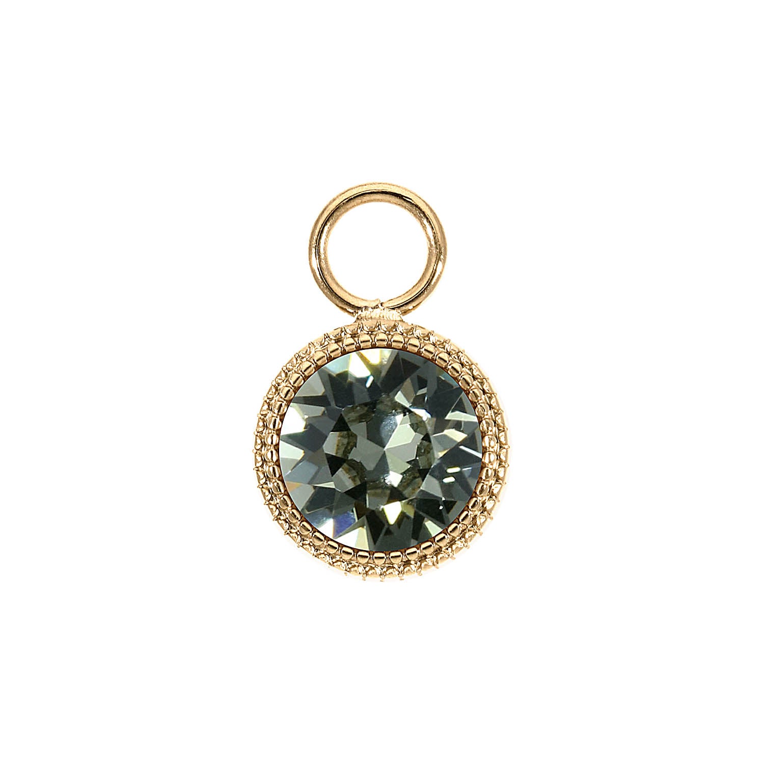 Fabero Charm 0.43" - Gold black diamond