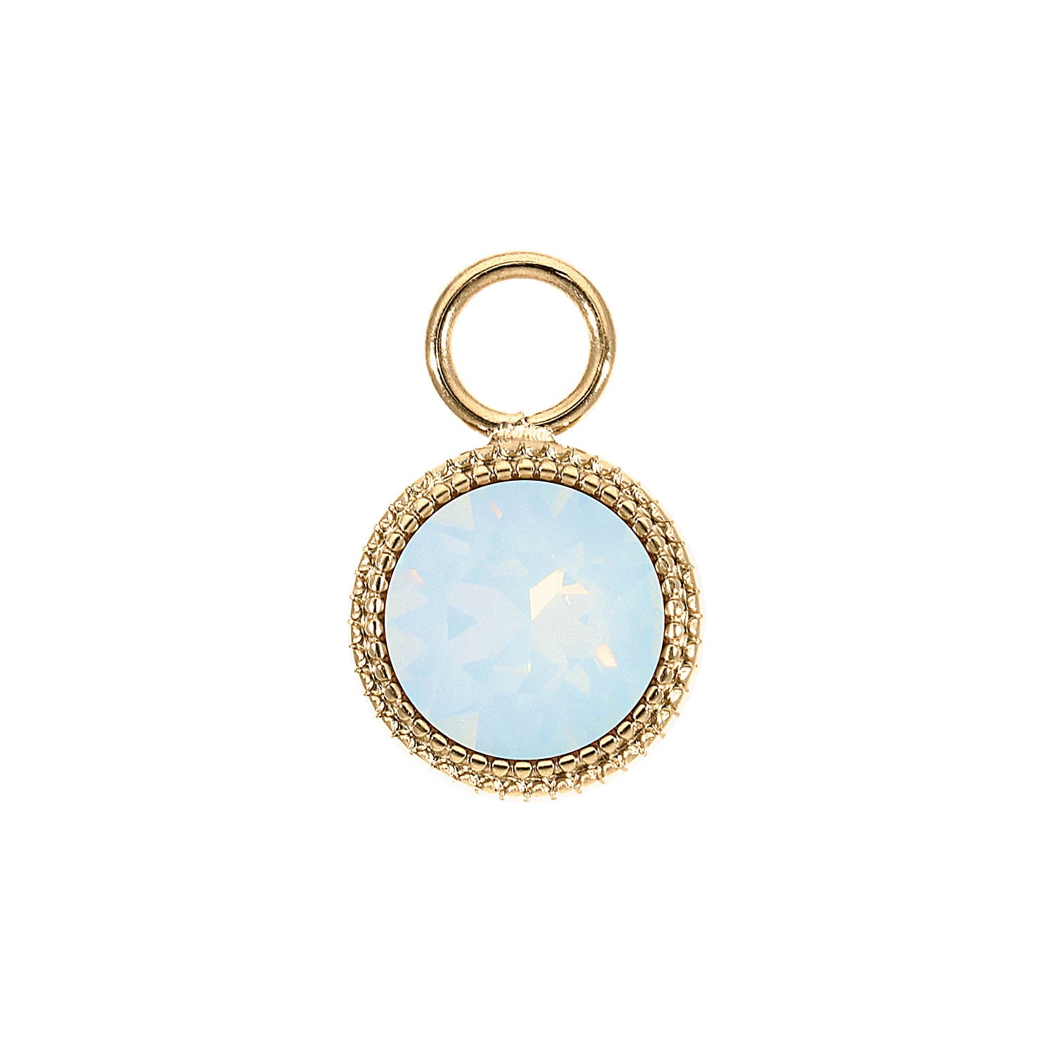 Fabero Charm 0.43" - Gold white opal