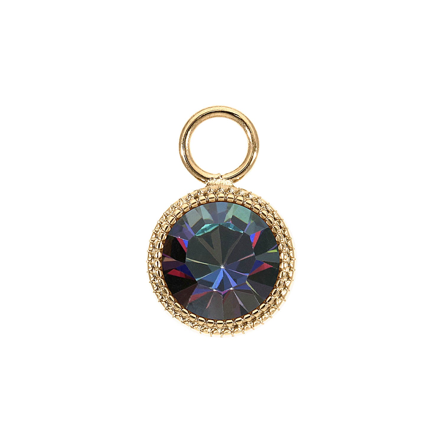 Fabero Charm 0.43" - Gold Crystal Vitrail Medium