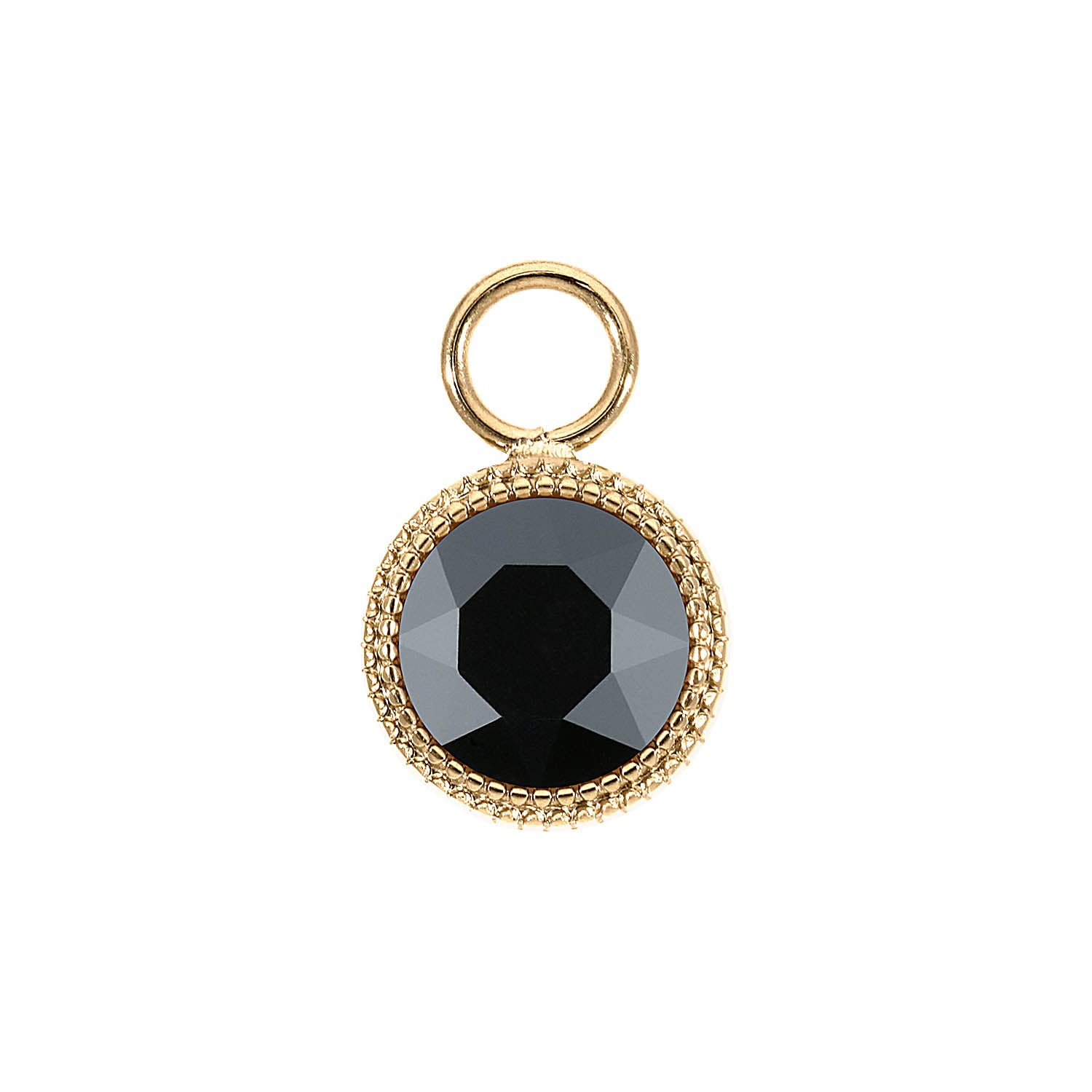 Fabero Charm 0.43" - Gold jet hematite
