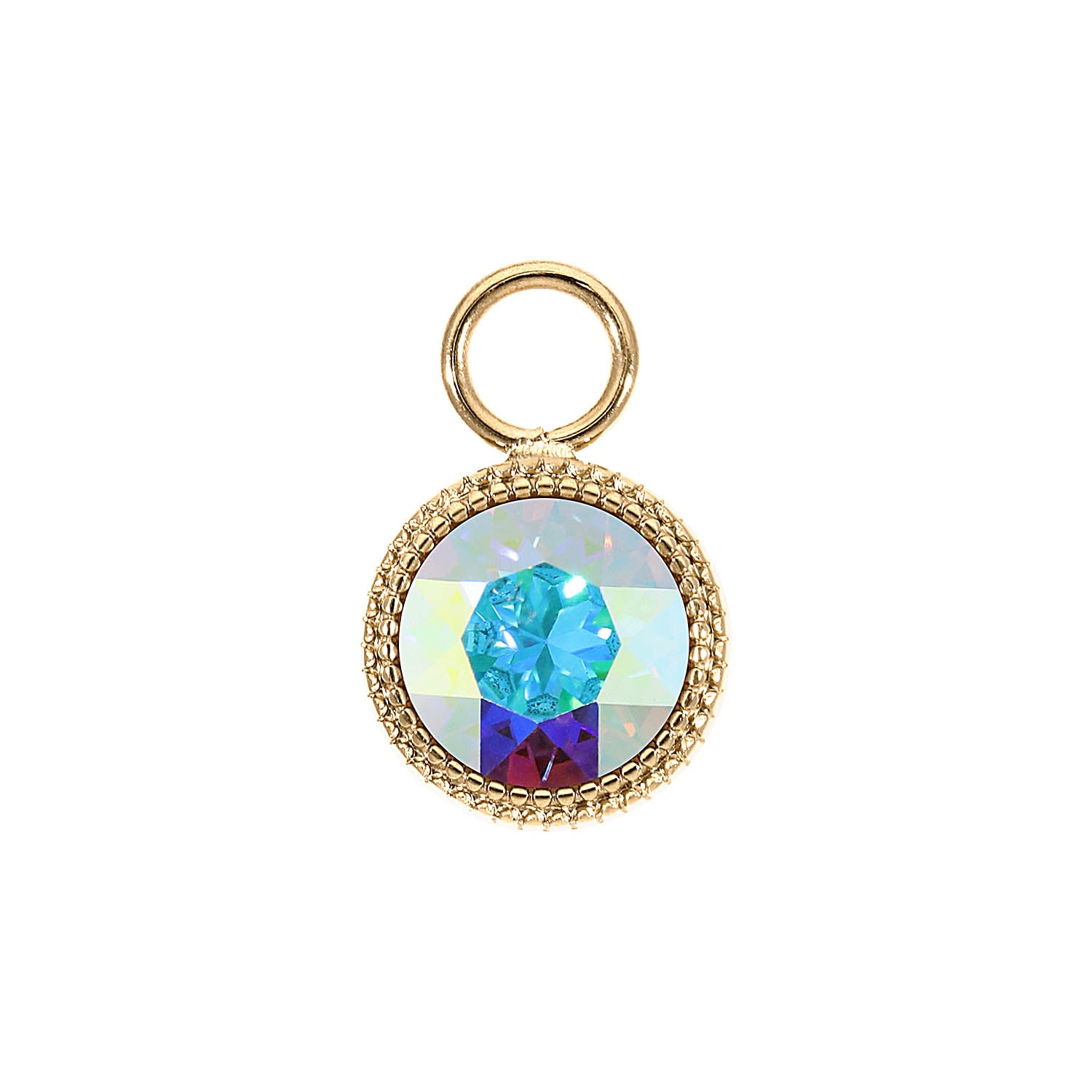 Fabero Charm 0.43" - Gold crystal aurora boreale