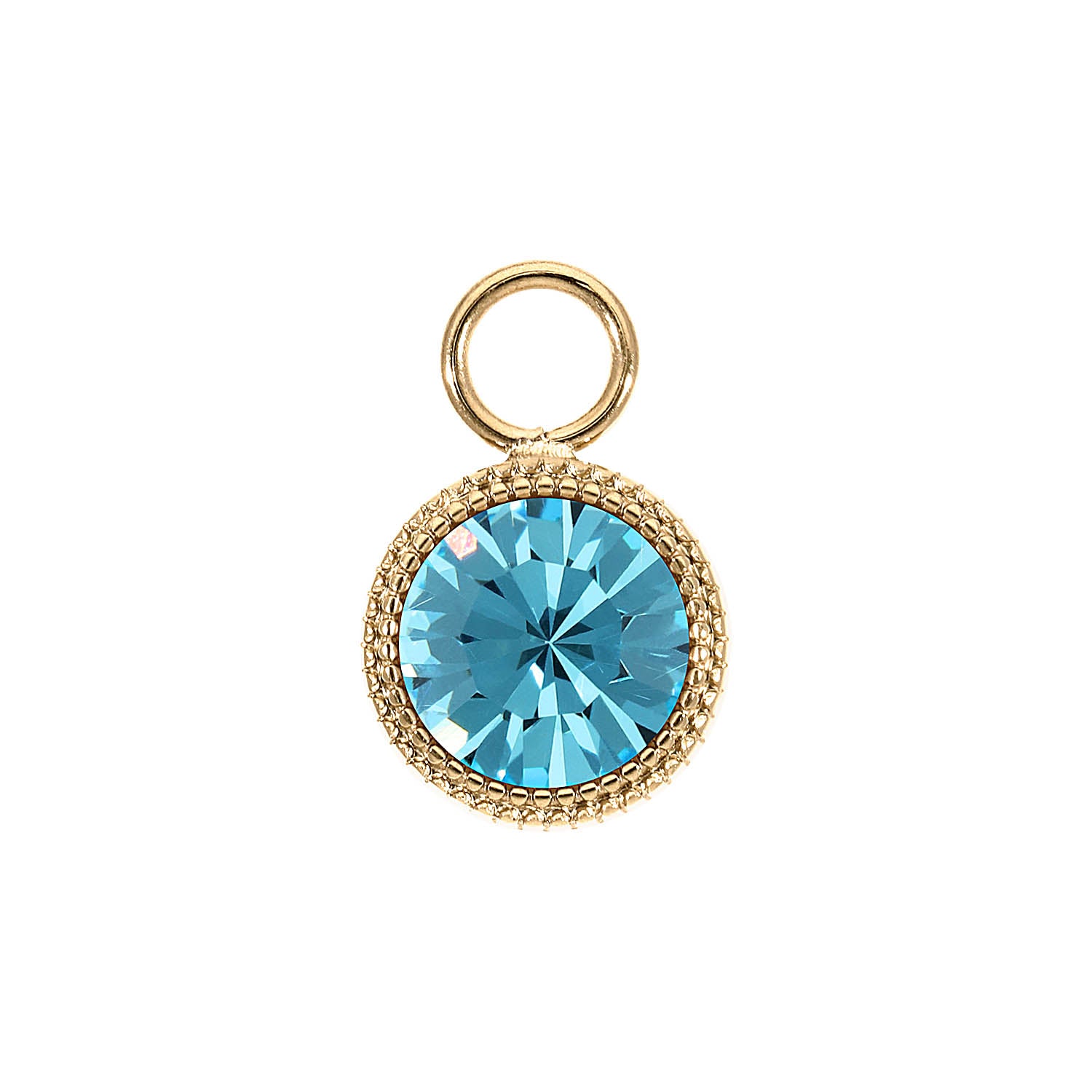 Fabero Charm 0.43" - Gold aquamarine