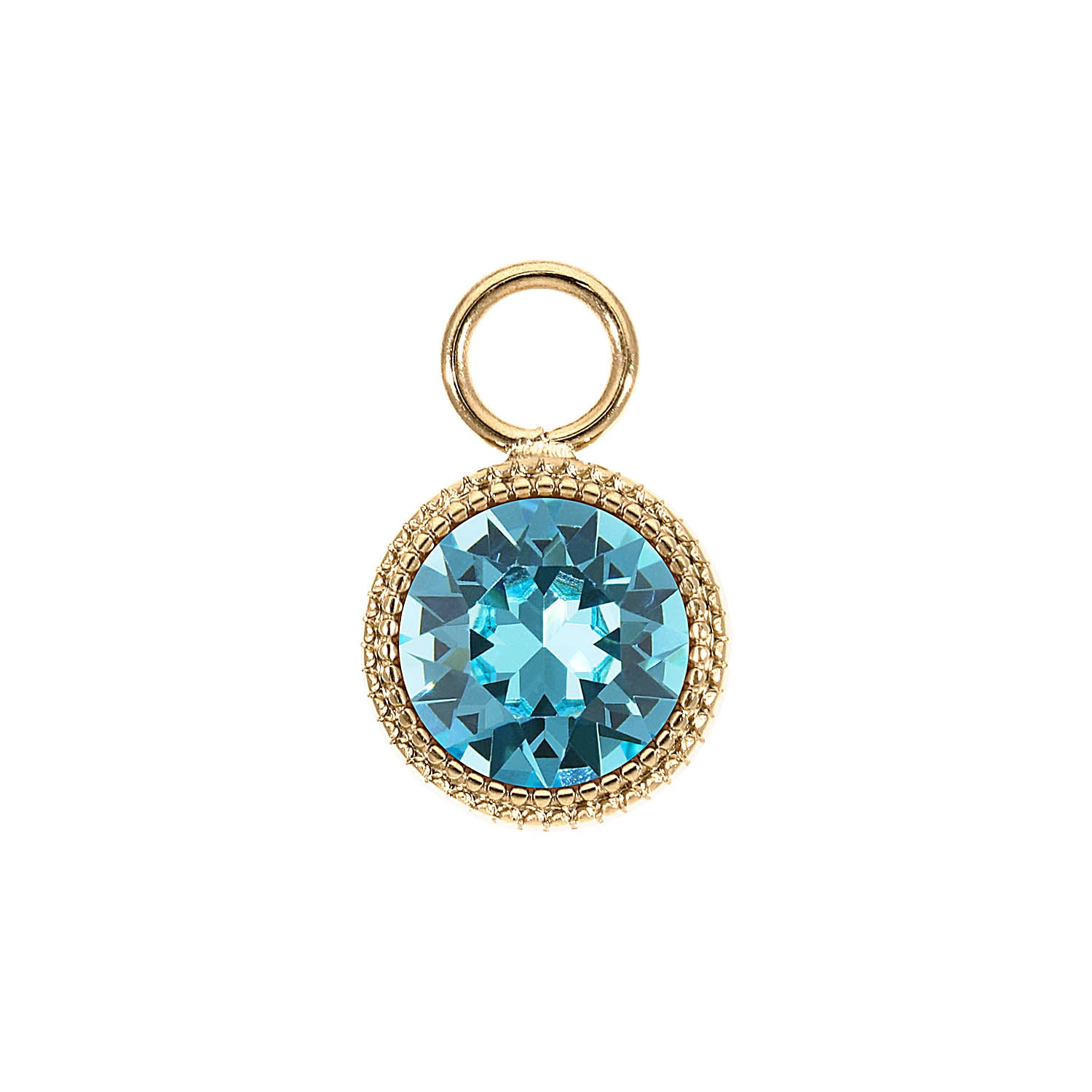 Fabero Charm 0.43" - Gold Light Turquoise