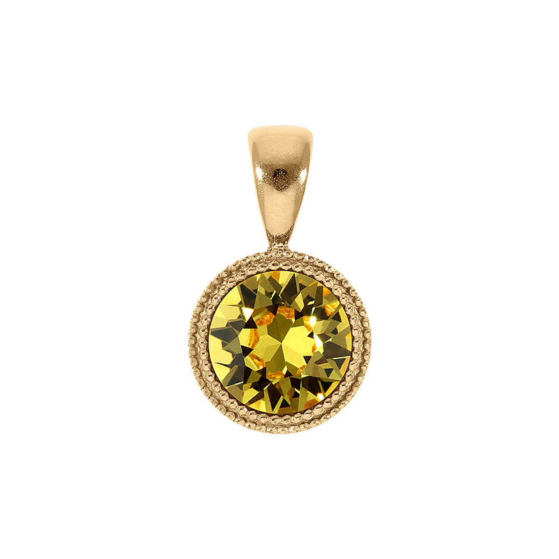 Fabero Pendant 0.43" - Gold light topaz