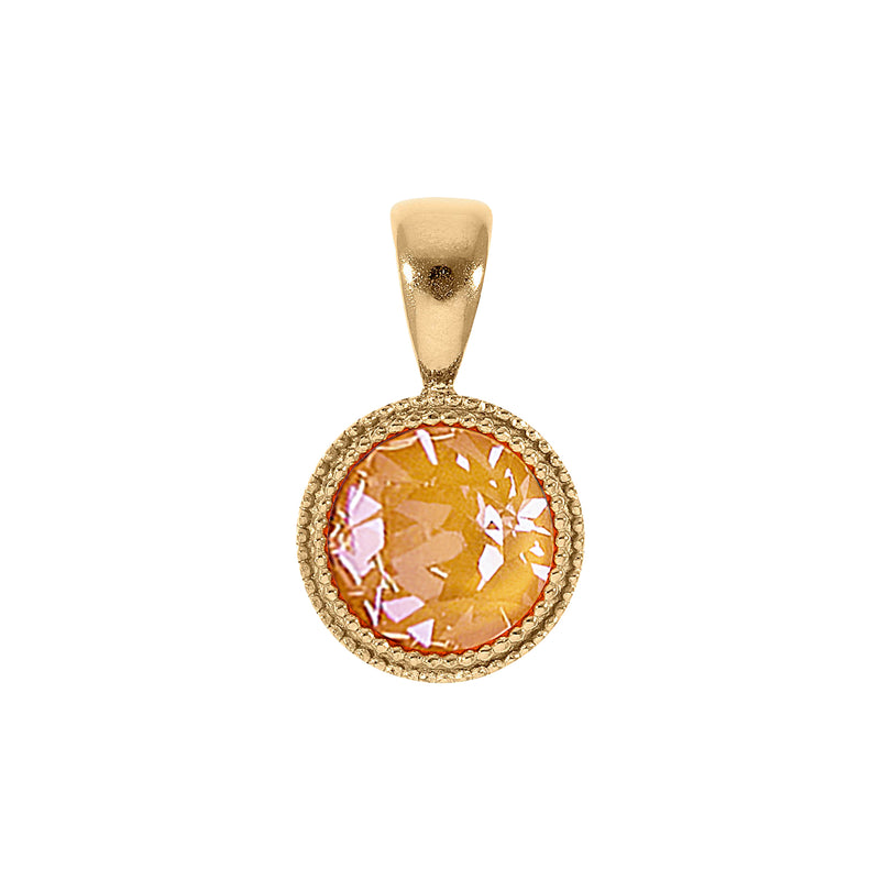 Fabero Pendant 0.43" - Gold Crystal Mango Ignite