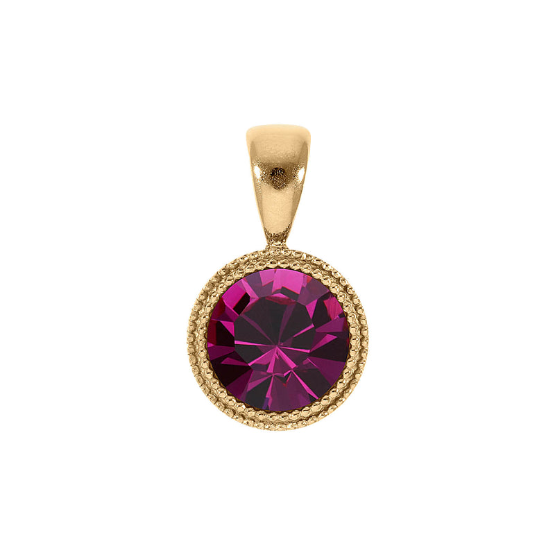 Fabero Pendant 0.43" - Gold fuchsia