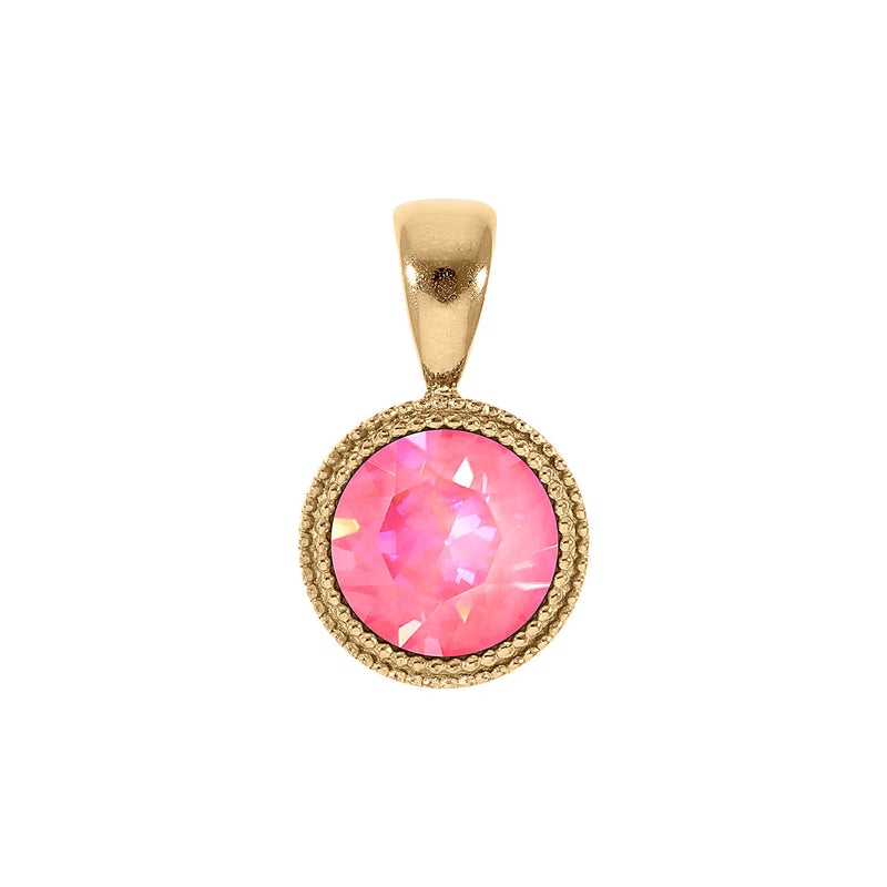 Fabero Pendant 0.43" - Gold lotus pink delite