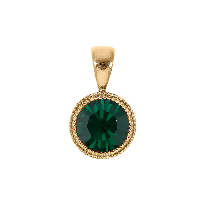 Fabero Pendant 0.43" - Gold emerald