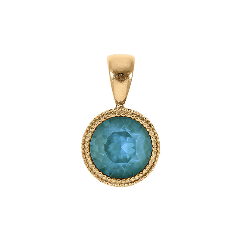 Fabero Pendant 0.43" - Gold Crystal Pine Green Ignite