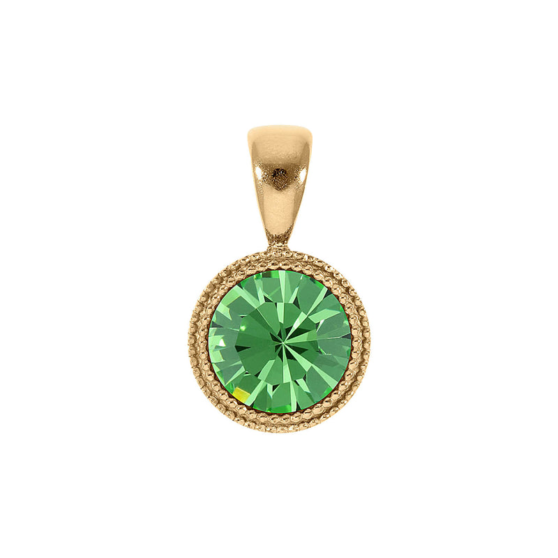 Fabero Pendant 0.43" - Gold peridot