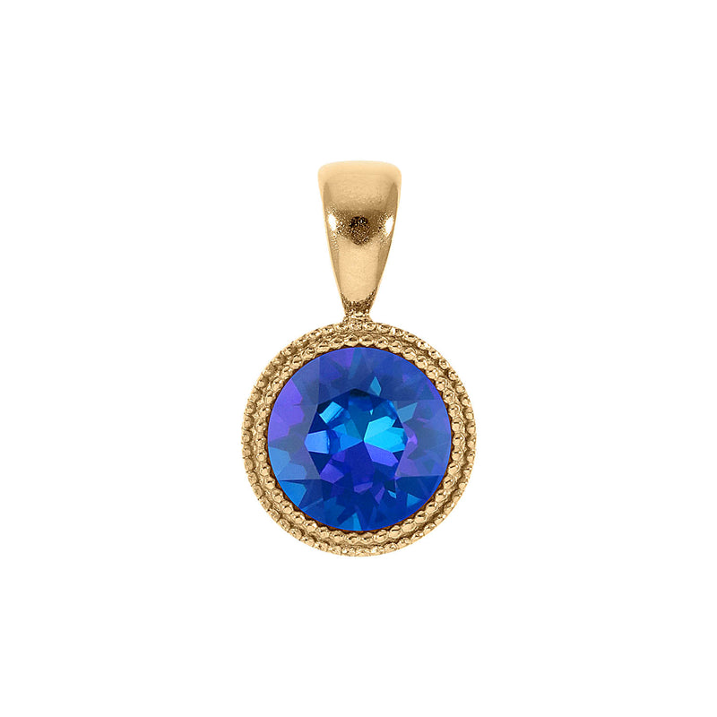 Fabero Pendant 0.43" - Gold royal blue delite