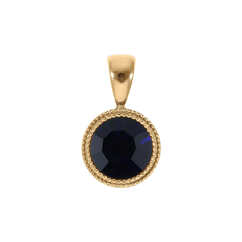 Fabero Pendant 0.43" - Gold Dark Indigo