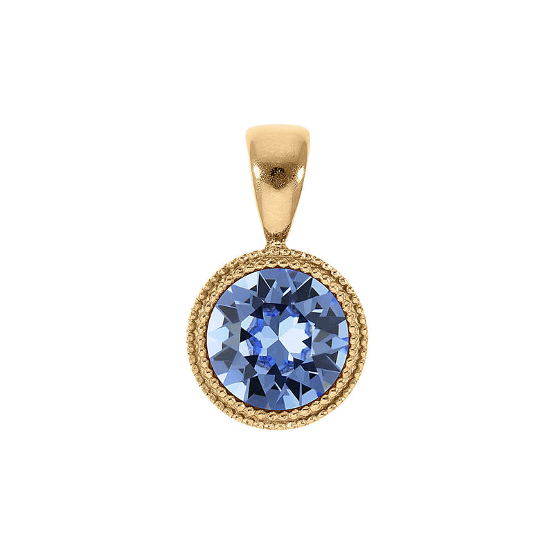 Fabero Pendant 0.43" - Gold light sapphire