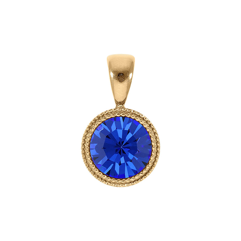 Fabero Pendant 0.43" - Gold sapphire