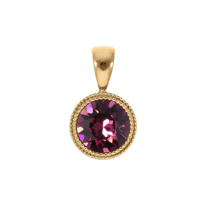 Fabero Pendant 0.43" - Gold amethyst