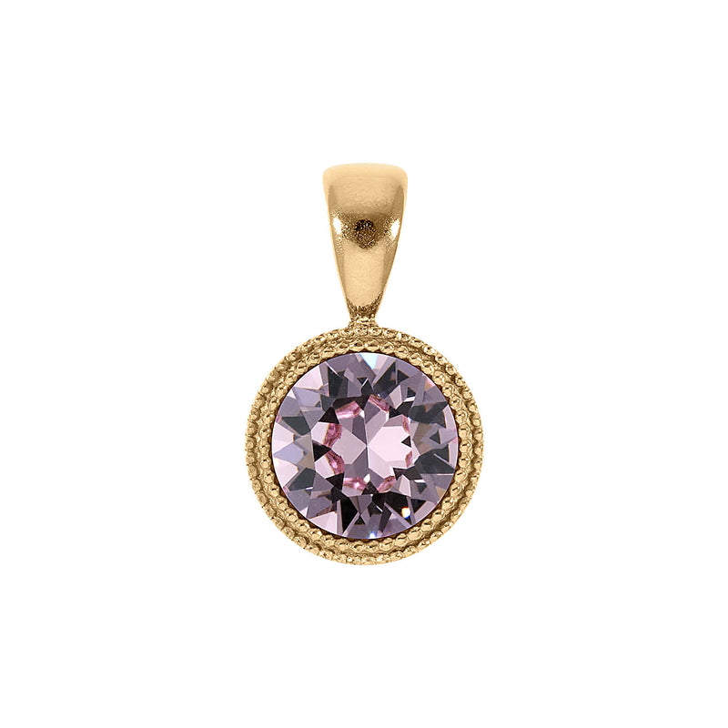 Fabero Pendant 0.43" - Gold light amethyst