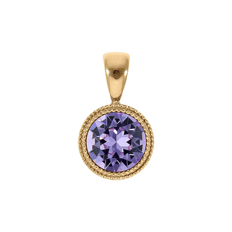Fabero Pendant 0.43" - Gold Violet