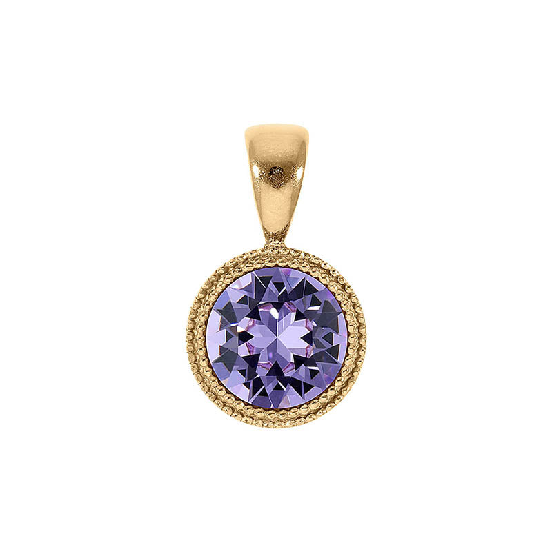 Fabero Pendant 0.43" - Gold Violet