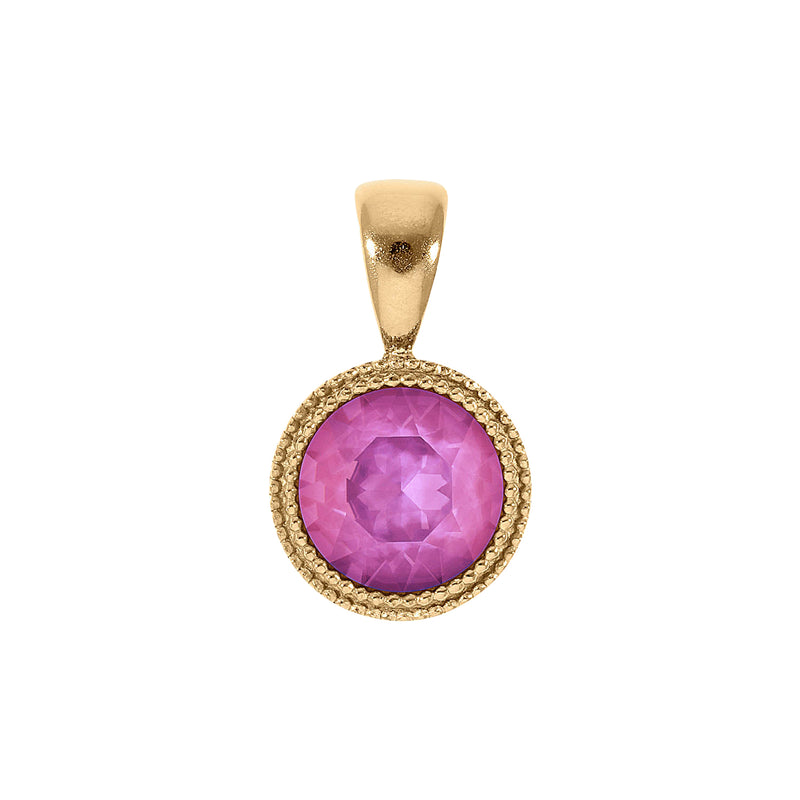 Fabero Pendant 0.43" - Gold Crystal Orchid Ignite