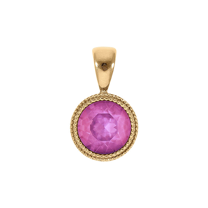 Fabero Pendant 0.43" - Gold Crystal Orchid Ignite