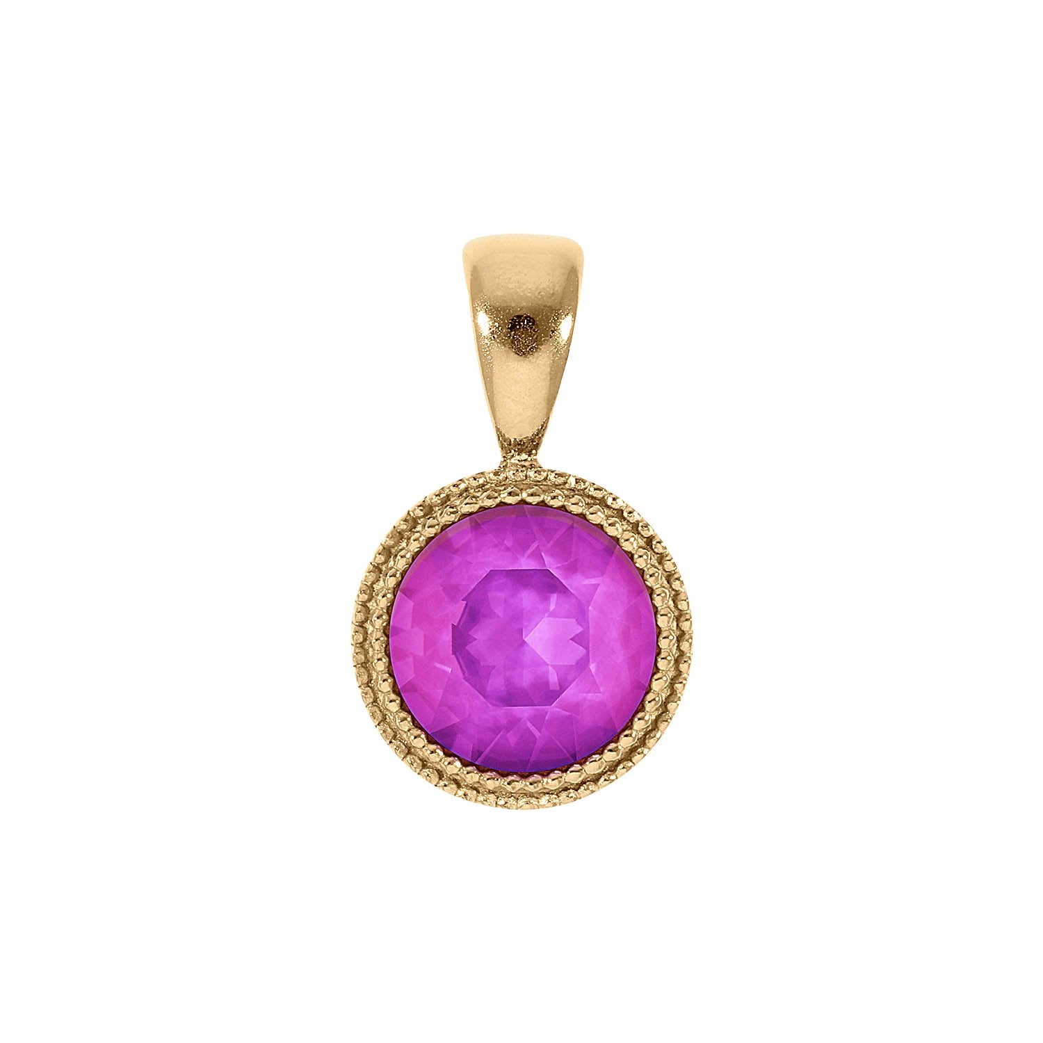 Fabero Pendant 0.43" - Gold Crystal Orchid Ignite