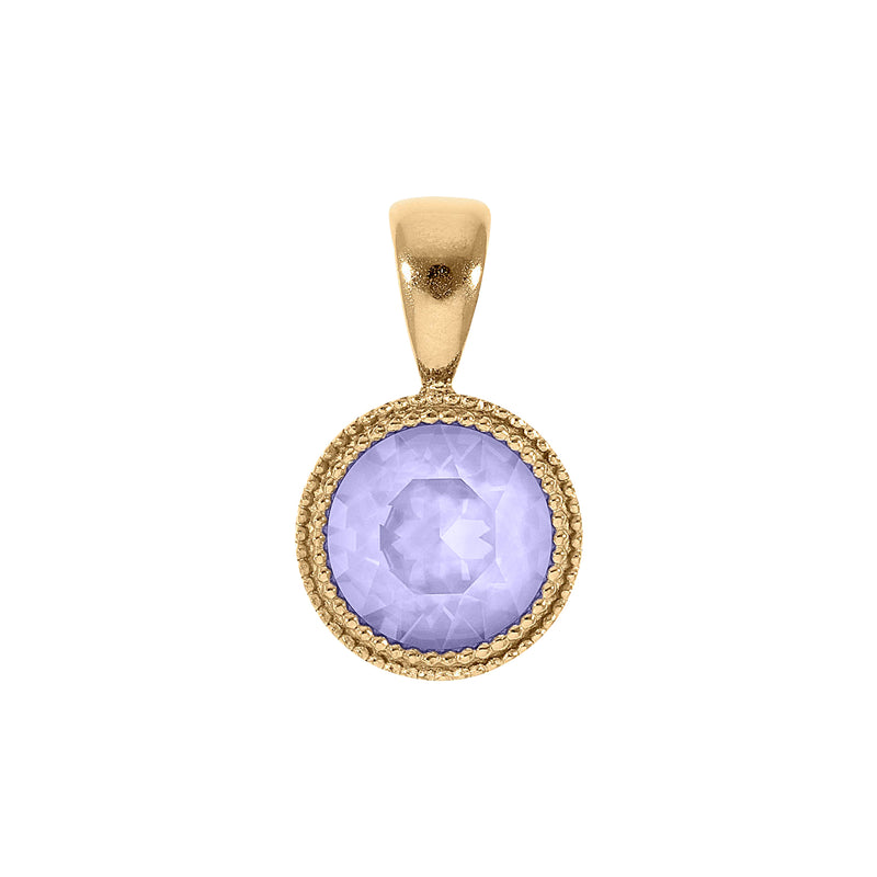 Fabero Pendant 0.43" - Gold Crystal Purple Ignite