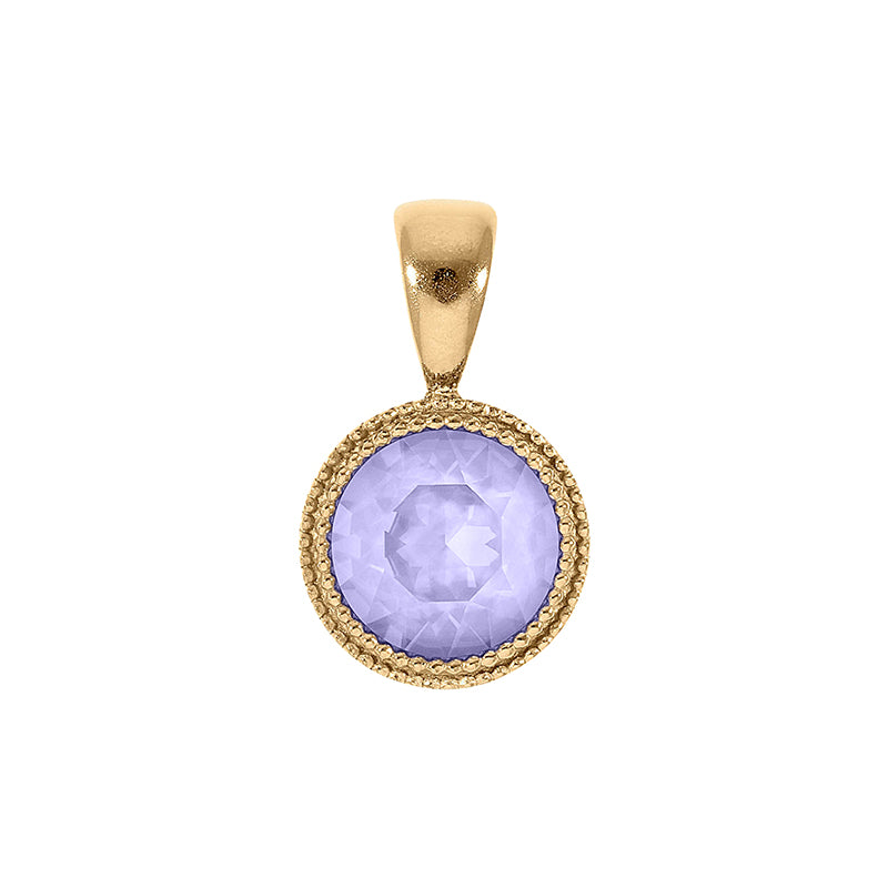 Fabero Pendant 0.43" - Gold Crystal Purple Ignite