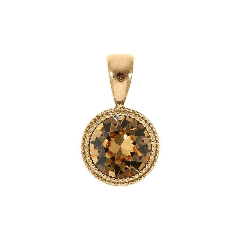 Fabero Pendant 0.43" - Gold light colorado topaz