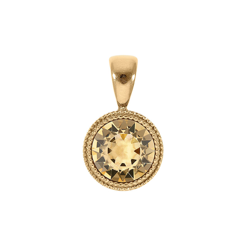 Fabero Pendant 0.43" - Gold light colorado topaz ignite