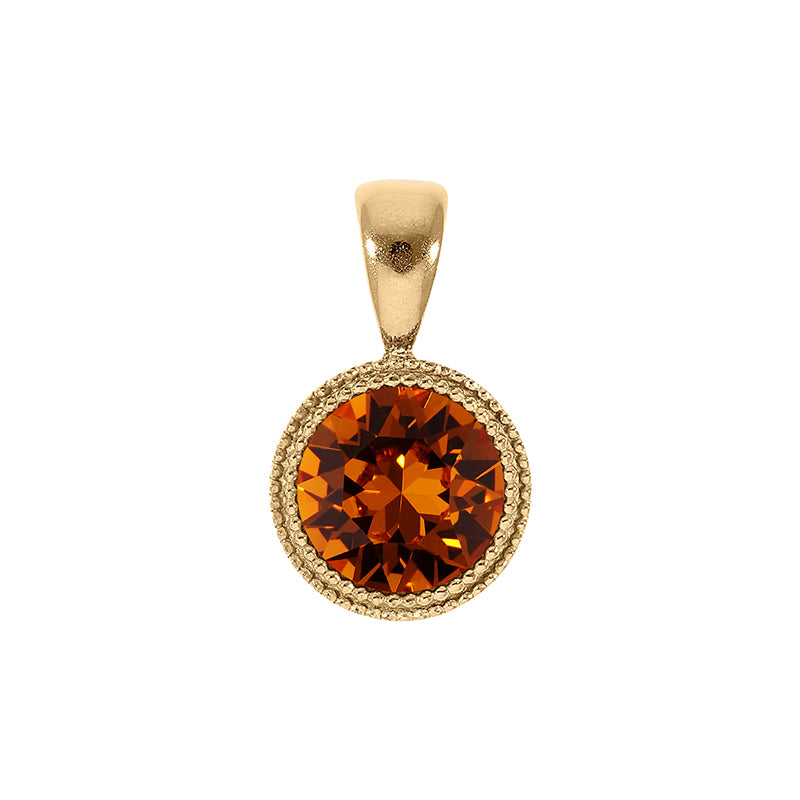 Fabero Pendant 0.43" - Gold Smoked Topaz