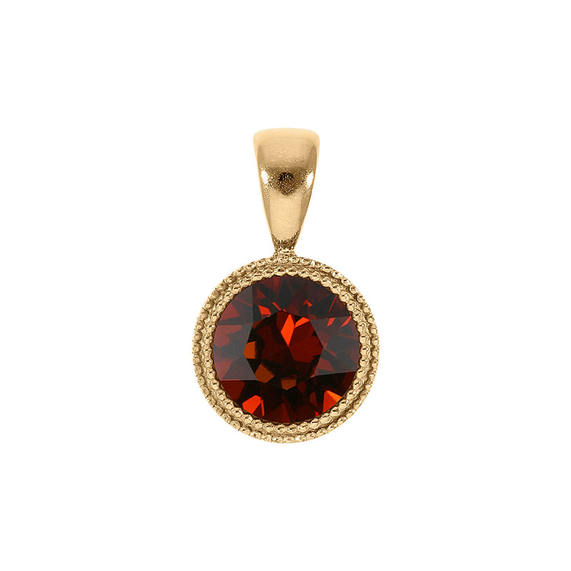 Fabero Pendant 0.43" - Gold smoked amber