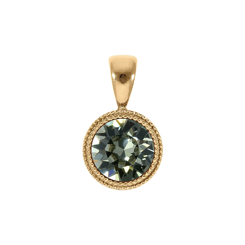 Fabero Pendant 0.43" - Gold black diamond