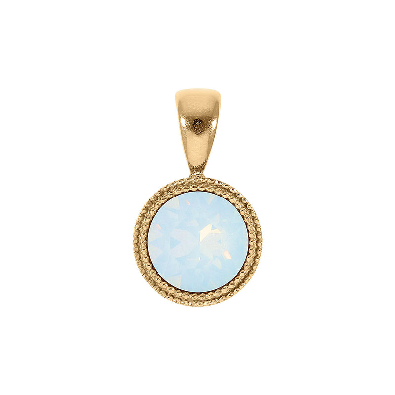 Fabero Pendant 0.43" - Gold white opal