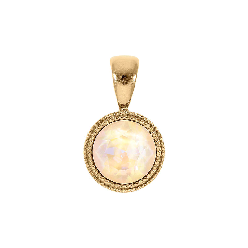 Fabero Pendant 0.43" - Gold ivory cream delite