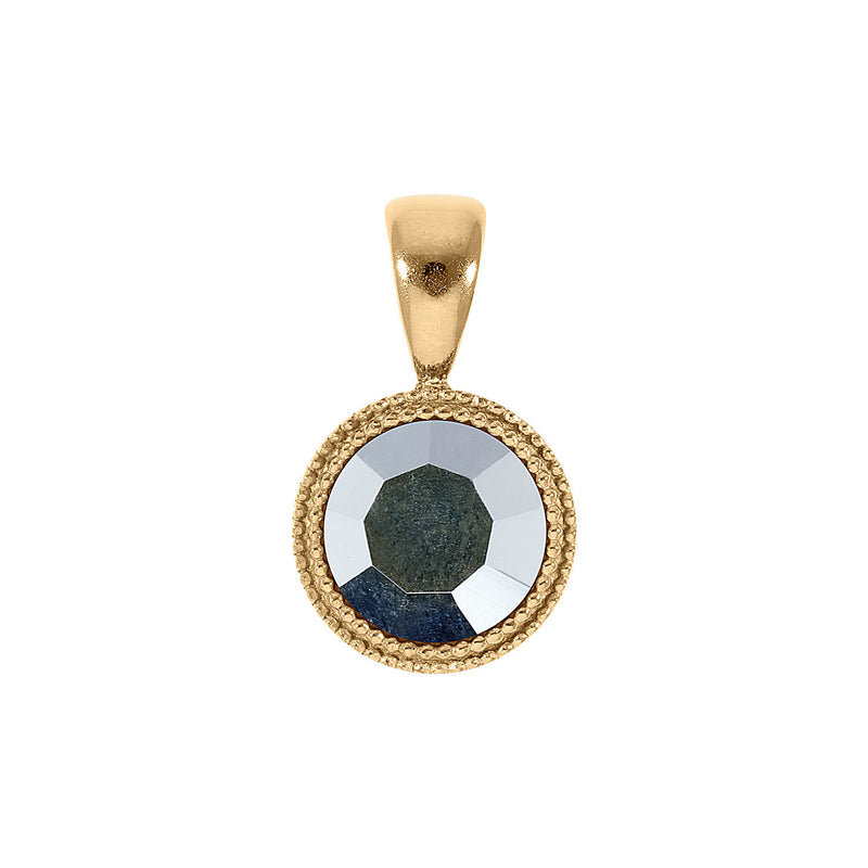 Fabero Pendant 0.43" - Gold crystal labrador