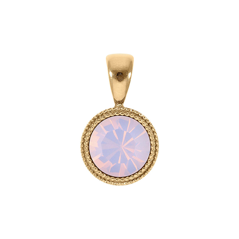 Fabero Pendant 0.43" - Gold rose opal