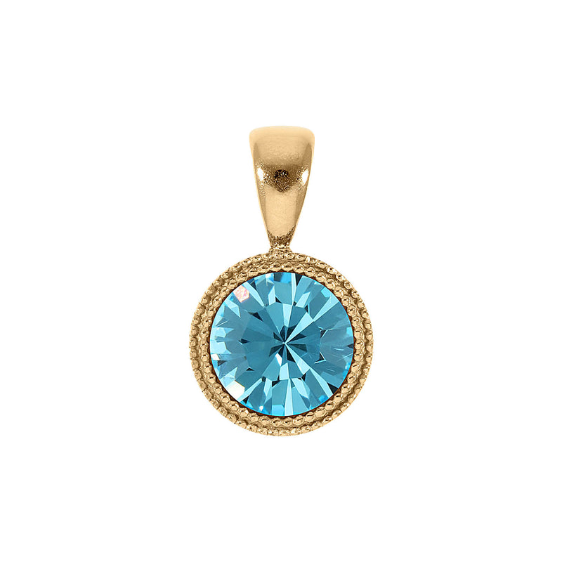 Fabero Pendant 0.43" - Gold aquamarine