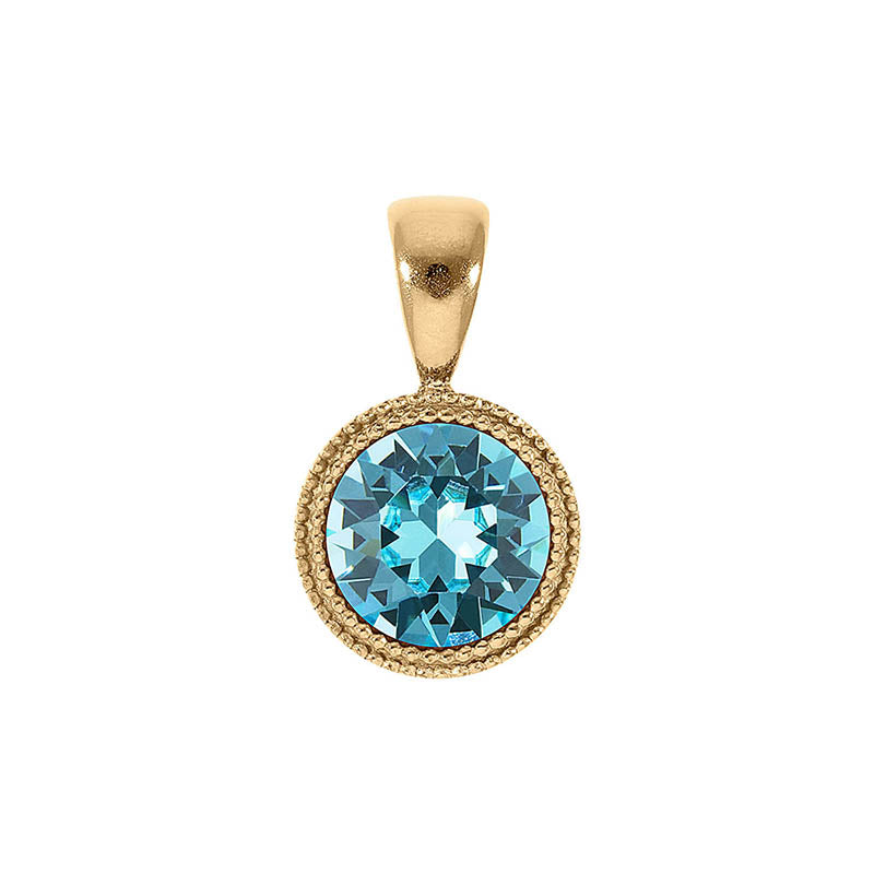 Fabero Pendant 0.43" - Gold Light Turquoise