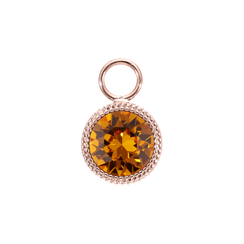 Fabero Charm 0.43" - Rose Gold Topaz