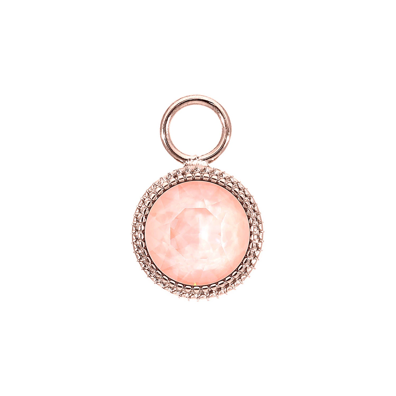 Fabero Charm 0.43" - Rose Gold Crystal Flamingo Ignite