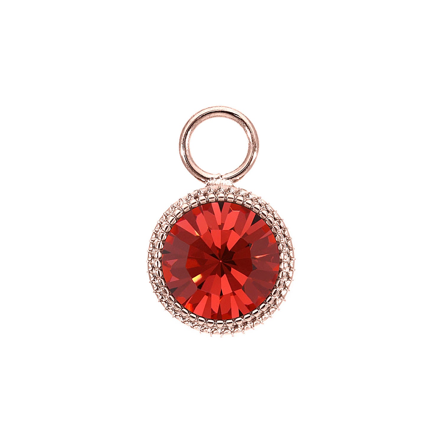 Fabero Charm 0.43" - Rose Gold padparadscha