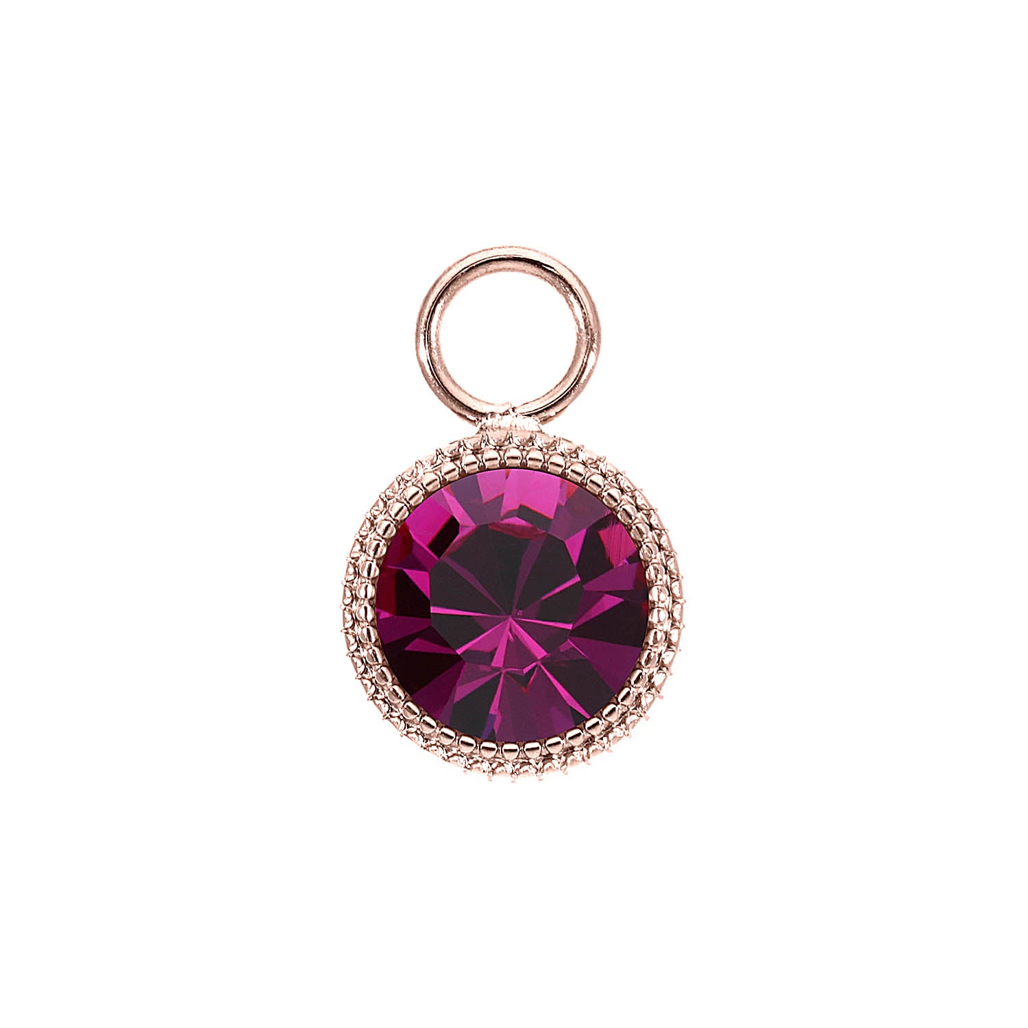 Fabero Charm 0.43" - Rose Gold fuchsia