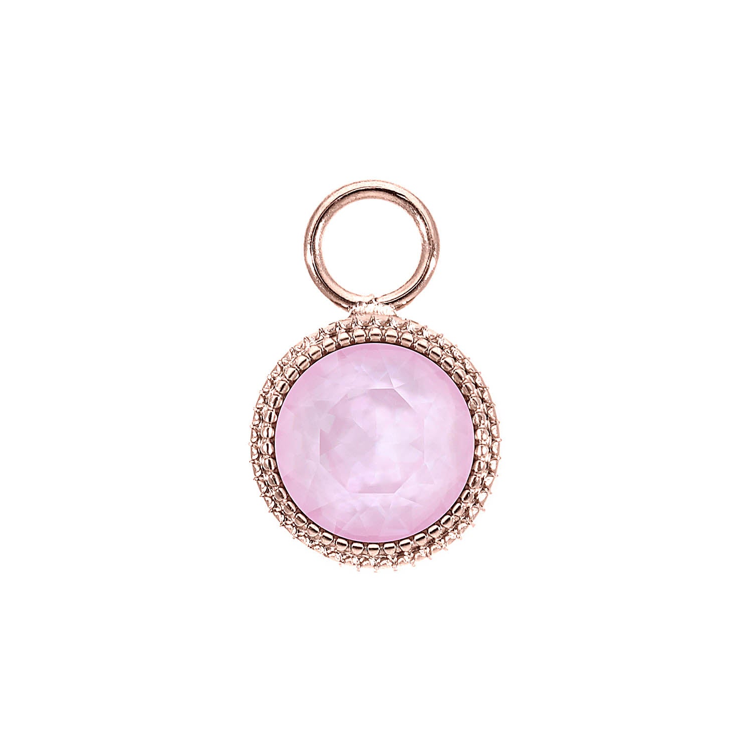 Fabero Charm 0.43" - Rose Gold crystal soft rose ignite