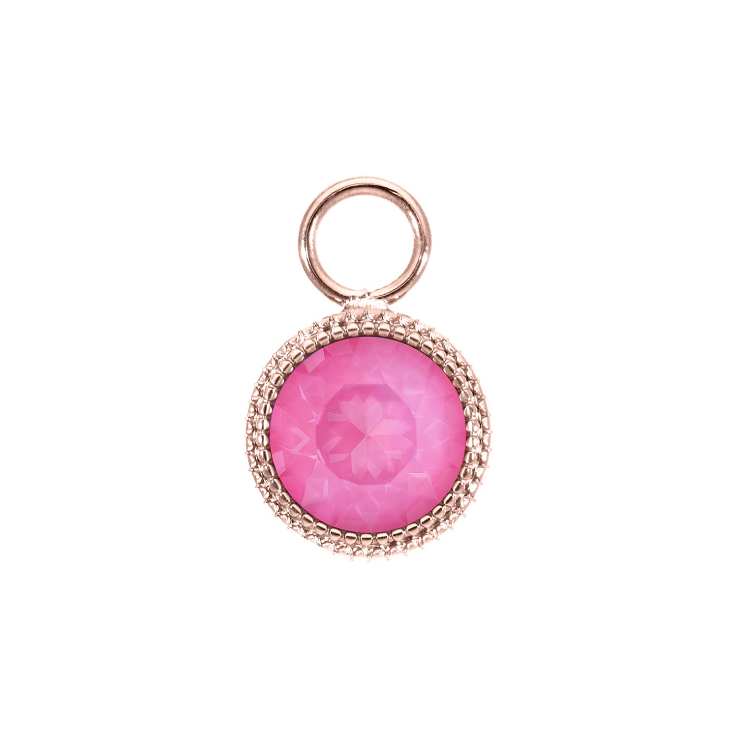 Fabero Charm 0.43" - Rose Gold Crystal Dahlia Ignite