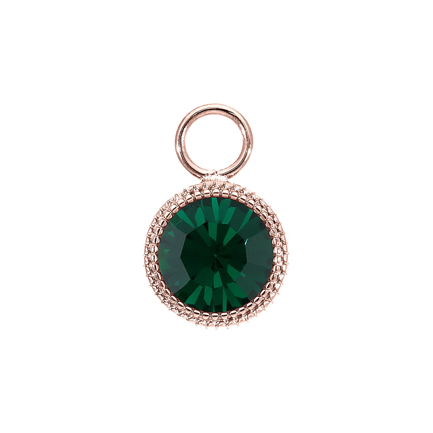 Fabero Charm 0.43" - Rose Gold emerald