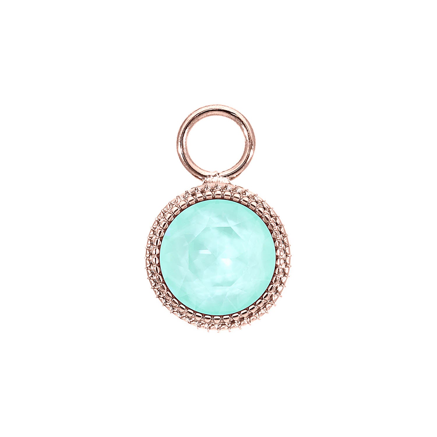Fabero Charm 0.43" - Rose Gold crystal soft mint ignite